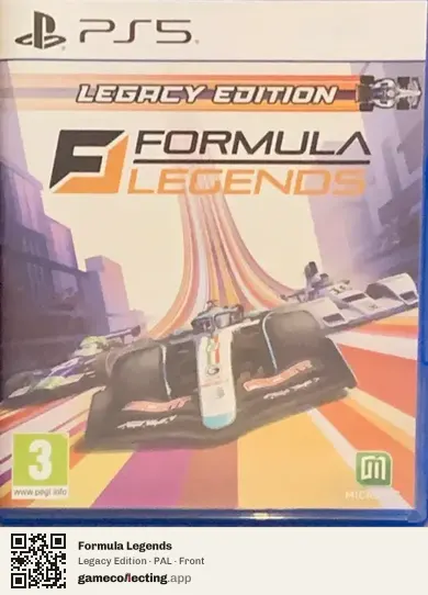 Formula Legends PlayStation 5, PAL box front