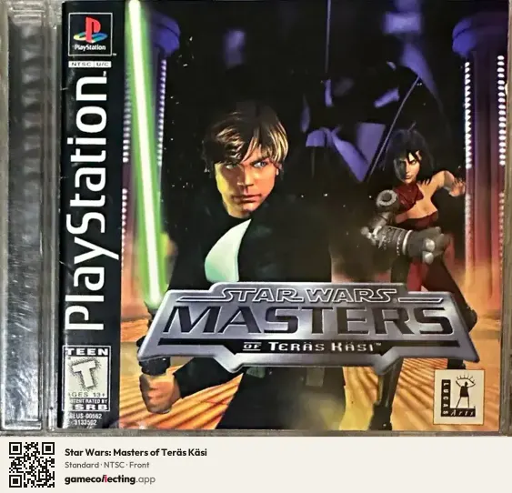 Star Wars: Masters of Teräs Käsi PlayStation, NTSC box front
