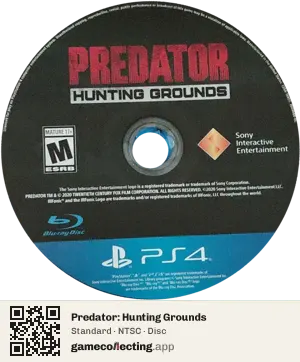 Predator: Hunting Grounds PlayStation 4, NTSC disc