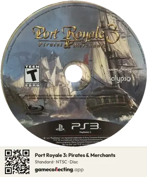 Port Royale 3: Pirates & Merchants PlayStation 3, NTSC disc