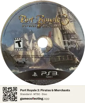 Port Royale 3: Pirates & Merchants PlayStation 3, NTSC disc