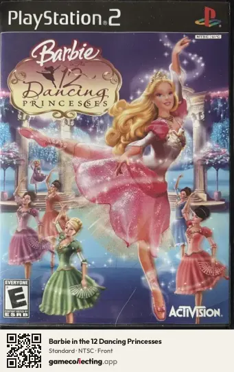 Barbie in the 12 Dancing Princesses PlayStation 2, NTSC box front