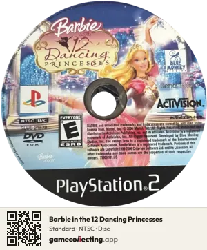 Barbie in the 12 Dancing Princesses PlayStation 2, NTSC disc
