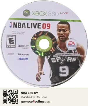 NBA Live 09 Xbox 360, NTSC disc