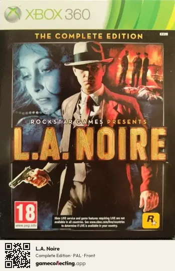 L.A. Noire Xbox 360, PAL box front