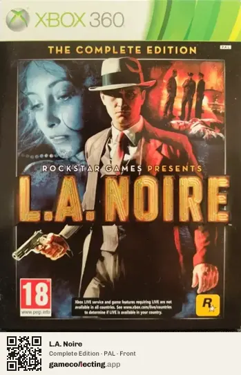 L.A. Noire Xbox 360, PAL box front