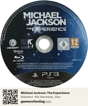 Michael Jackson: The Experience PlayStation 3, PAL disc