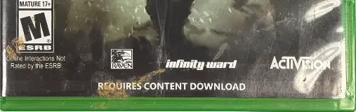 Call of Duty: Modern Warfare Remastered, the ESRB box on its front