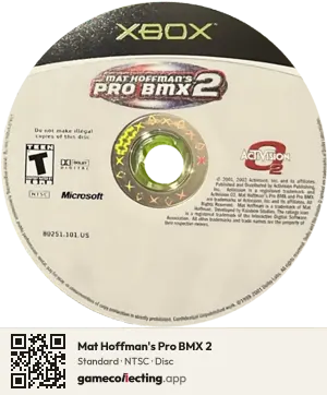 Mat Hoffman's Pro BMX 2 Xbox, NTSC disc