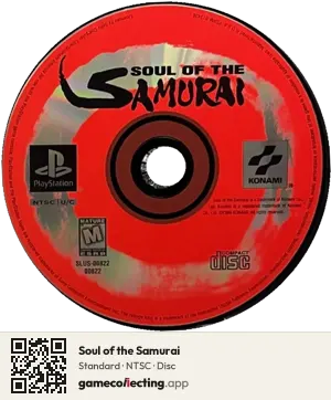 Soul of the Samurai PlayStation, NTSC disc