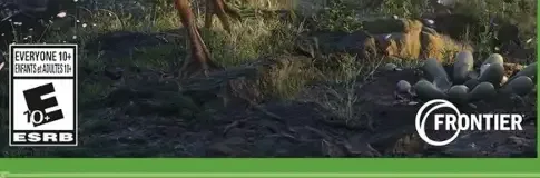 Jurassic World Evolution 3, the ESRB box on its front