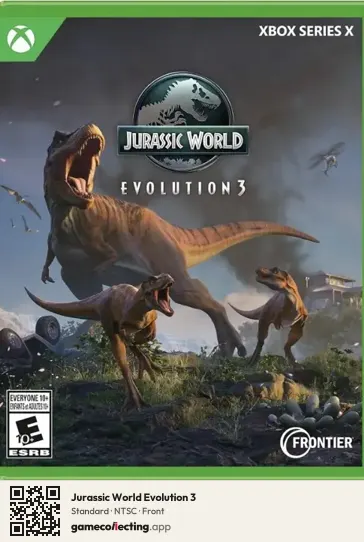 Jurassic World Evolution 3 Xbox Series X, NTSC box front