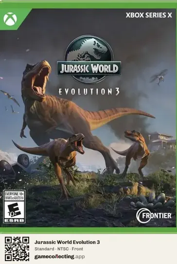 Jurassic World Evolution 3 Xbox Series X, NTSC box front