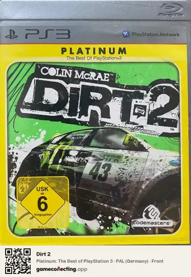 Dirt 2 PlayStation 3, Germany box front