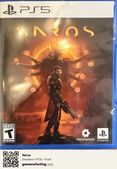Saros PlayStation 5, NTSC box front