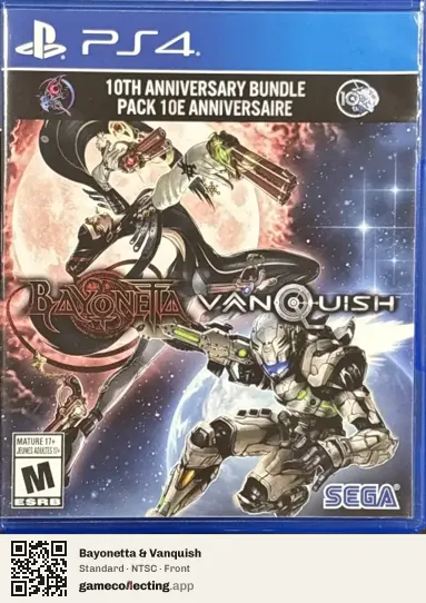 Bayonetta & Vanquish PlayStation 4, NTSC box front