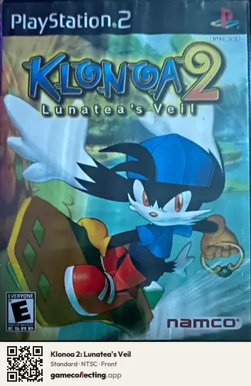 Klonoa 2: Lunatea's Veil PlayStation 2, NTSC box front