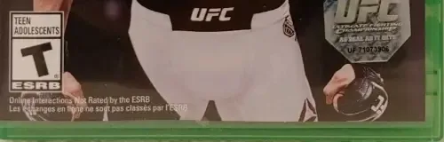 EA Sports UFC 3, the ESRB box on its front