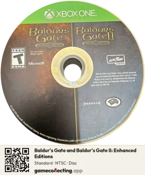Baldur's Gate and Baldur's Gate II: Enhanced Editions Xbox One, NTSC disc