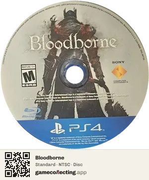Bloodborne PlayStation 4, NTSC disc