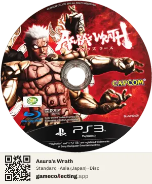 Asura's Wrath PlayStation 3, Asia disc