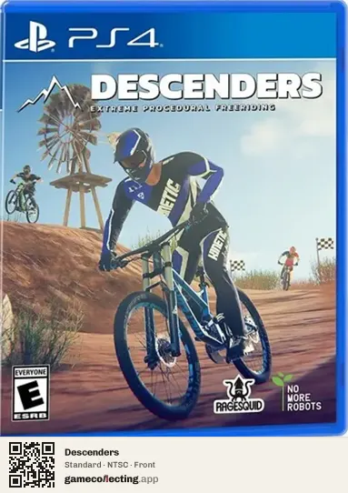Descenders PlayStation 4, NTSC box front