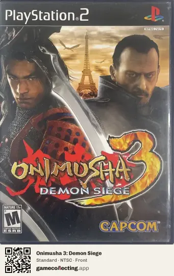 Onimusha 3: Demon Siege PlayStation 2, NTSC box front