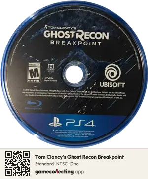 Tom Clancy's Ghost Recon Breakpoint PlayStation 4, NTSC disc