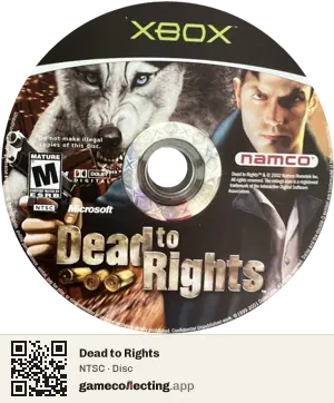 Dead to Rights Xbox, NTSC disc