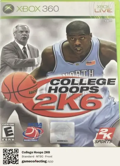 College Hoops 2K6 Xbox 360, NTSC box front