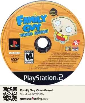 Family Guy Video Game! PlayStation 2, NTSC disc