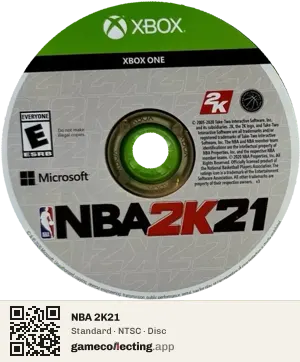 NBA 2K21 Xbox One, NTSC disc