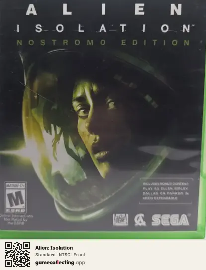 Alien: Isolation Xbox One, NTSC box front