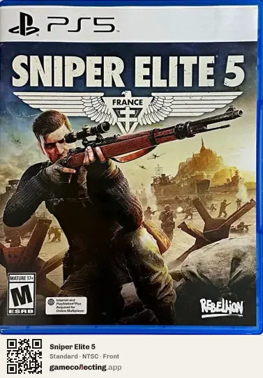 Sniper Elite 5 PlayStation 5, NTSC box front