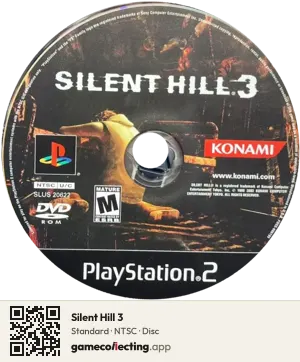 Silent Hill 3 PlayStation 2, NTSC disc