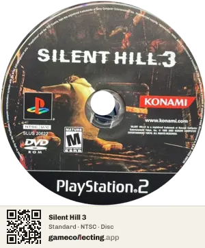 Silent Hill 3 PlayStation 2, NTSC disc