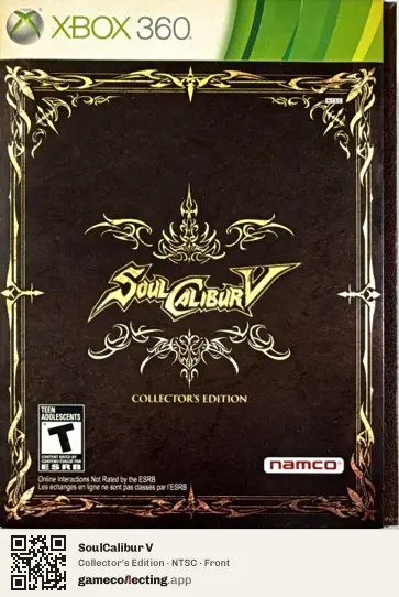 SoulCalibur V Xbox 360, NTSC box front