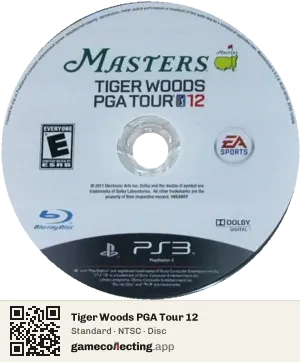 Tiger Woods PGA Tour 12 PlayStation 3, NTSC disc