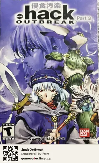 .hack Outbreak PlayStation 2, NTSC box front