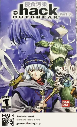 .hack Outbreak PlayStation 2, NTSC box front