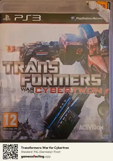 Transformers: War for Cybertron PlayStation 3, Germany box front