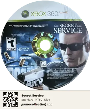 Secret Service Xbox 360, NTSC disc