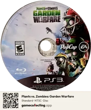 Plants vs. Zombies: Garden Warfare PlayStation 3, NTSC disc
