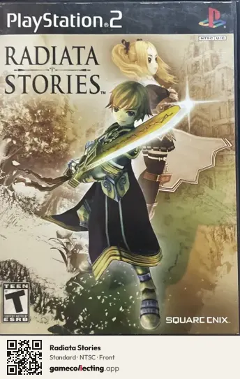 Radiata Stories PlayStation 2, NTSC box front