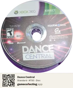 Dance Central Xbox 360, NTSC disc