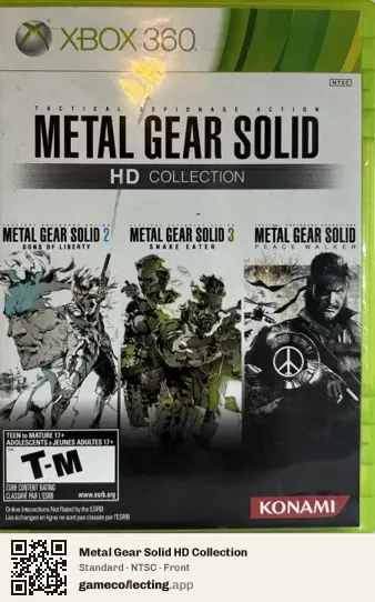 Metal Gear Solid HD Collection Xbox 360, NTSC box front