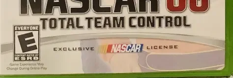 NASCAR 06: Total Team Control, the ESRB box on its front