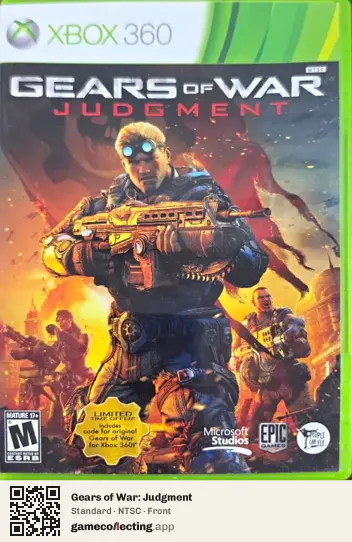 Gears of War: Judgment Xbox 360, NTSC box front