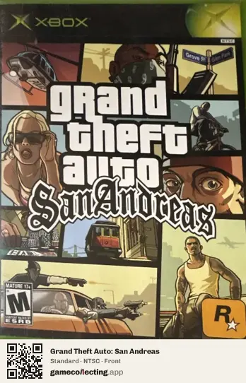Grand Theft Auto: San Andreas Xbox, NTSC box front