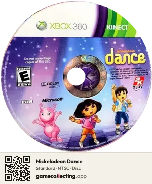 Nickelodeon Dance Xbox 360, NTSC disc